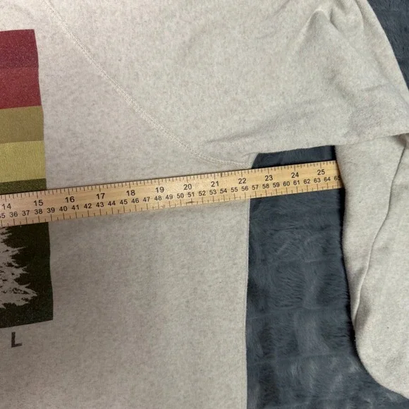 Techstyles Vail Colorado Pine Tree Graphic Sweatshirt Heather Oatmeal Mens LG - Picture 2 of 6